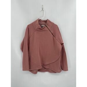 Athleta Cozy Karma Asymmetrical Pullover Dusty Pink Size 1X